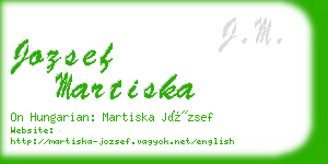 jozsef martiska business card